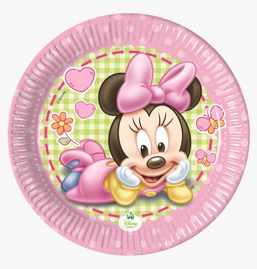 Piattini Baby Minnie - Disney Set Of 8 Baby Minnie 20cm Plates, transparent png download
