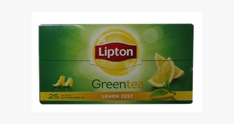 Lipton Green Tea Bag Lemon - Lipton Green Tea Lemon Zest, transparent png download