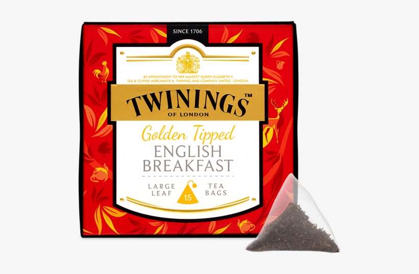 Twinings Loose Leaf Pyramid Bag, £6 - Twinings English Breakfast Tea Golden Tipped, transparent png download