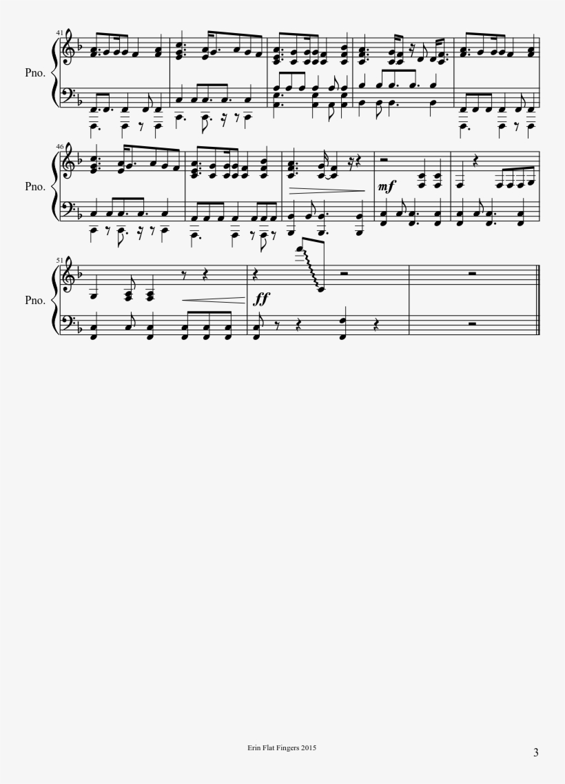 Jabba The Hutt Sheet Music Composed By Schmoyoho Arranged - Michael Myers Theme Piano Easy, transparent png download