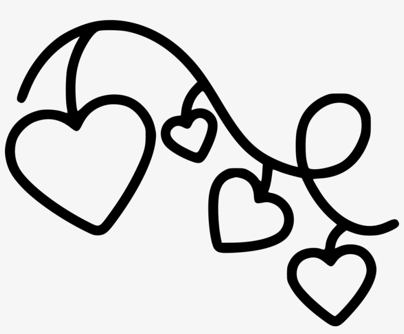 Hearts On String Comments - String Of Hearts Png, transparent png download