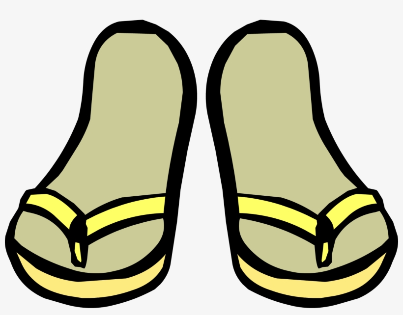 Yellow Sandals - Png - Club Penguin Sandals, transparent png download