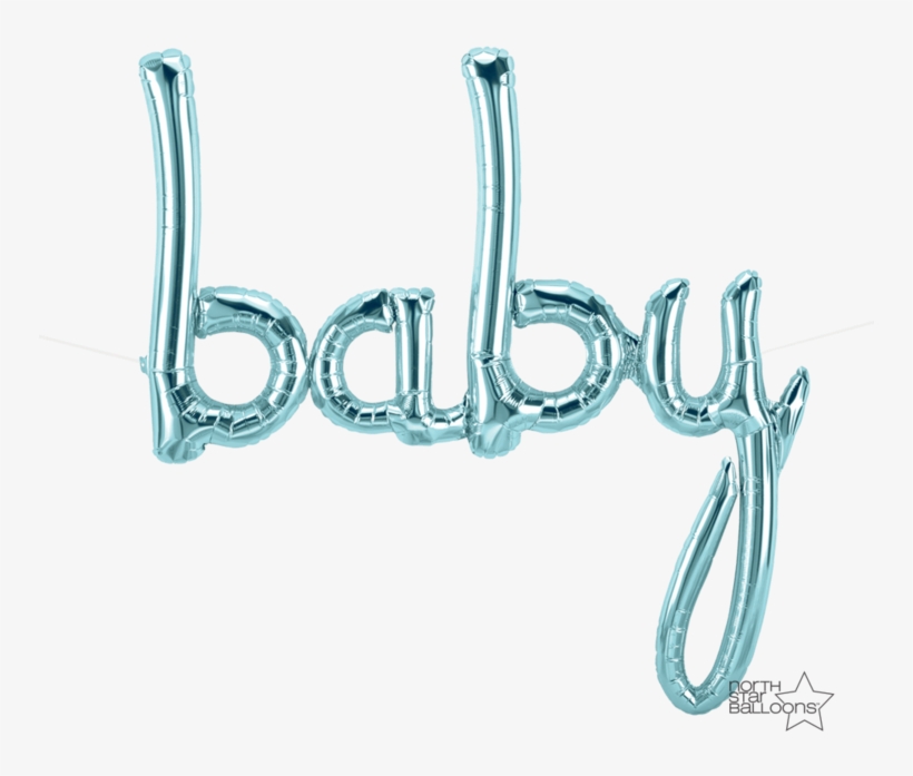 Baby Script Balloon Blue - Baby Northstar Balloons, transparent png download