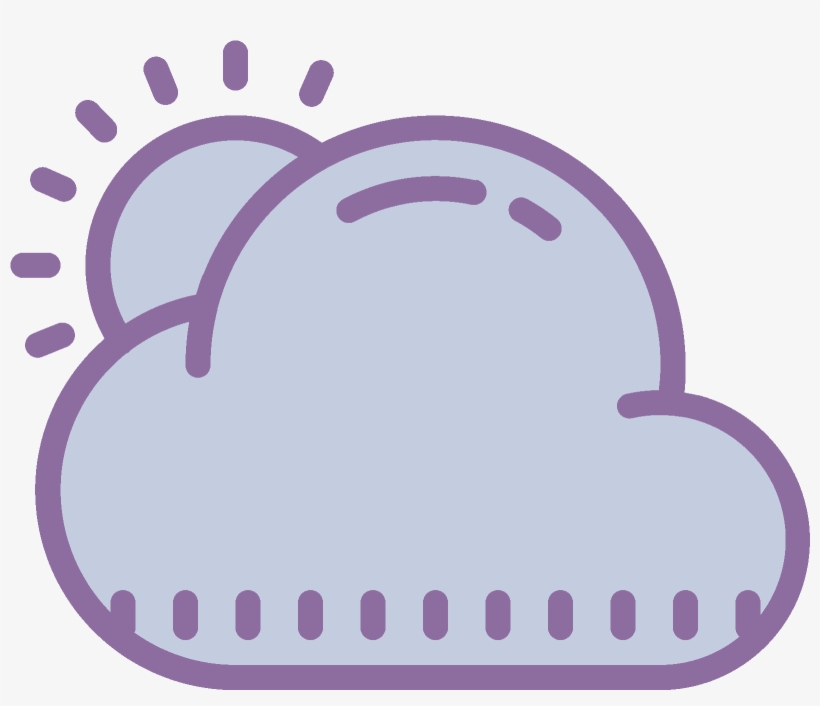 Partly Cloudy Day Icon - Cloud Computing, transparent png download