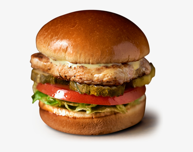 Grilled Chicken Sandwich - Cheeseburger, transparent png download