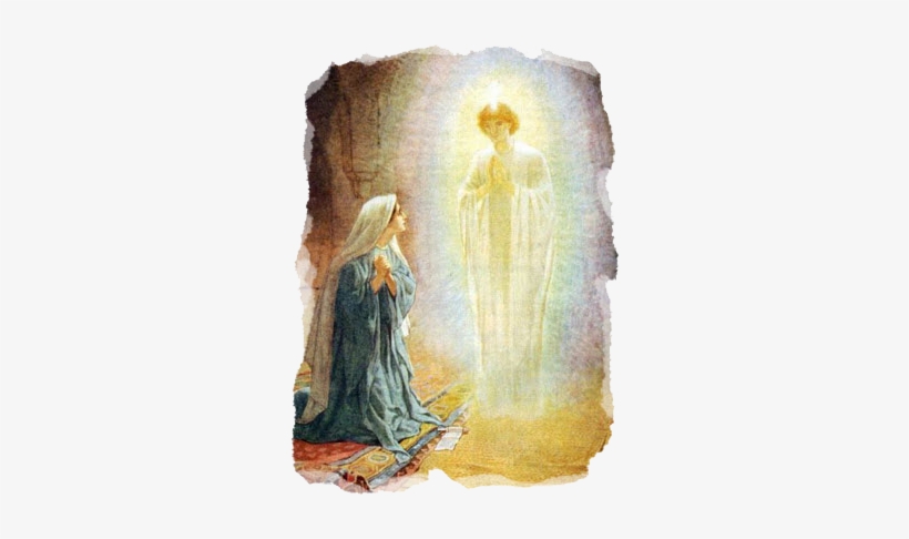 When Elizabeth Reached Her Sixth Our Messiahs Prophetic - Angel Gabriel And Mary, transparent png download
