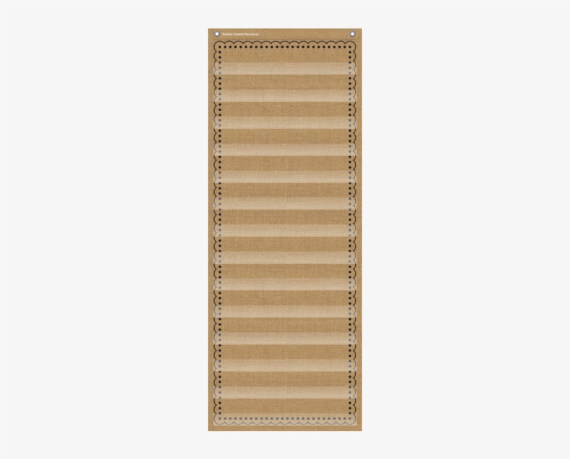 Burlap 14 Pocket Chart - Teacher Created Resources Burlap Pocket Chart, transparent png download