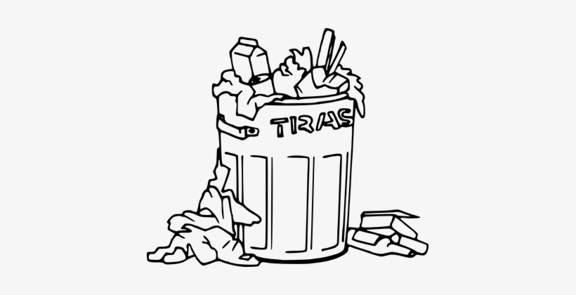 Trash Can Garbage Waste Full Container Bas - Trash Can, transparent png download