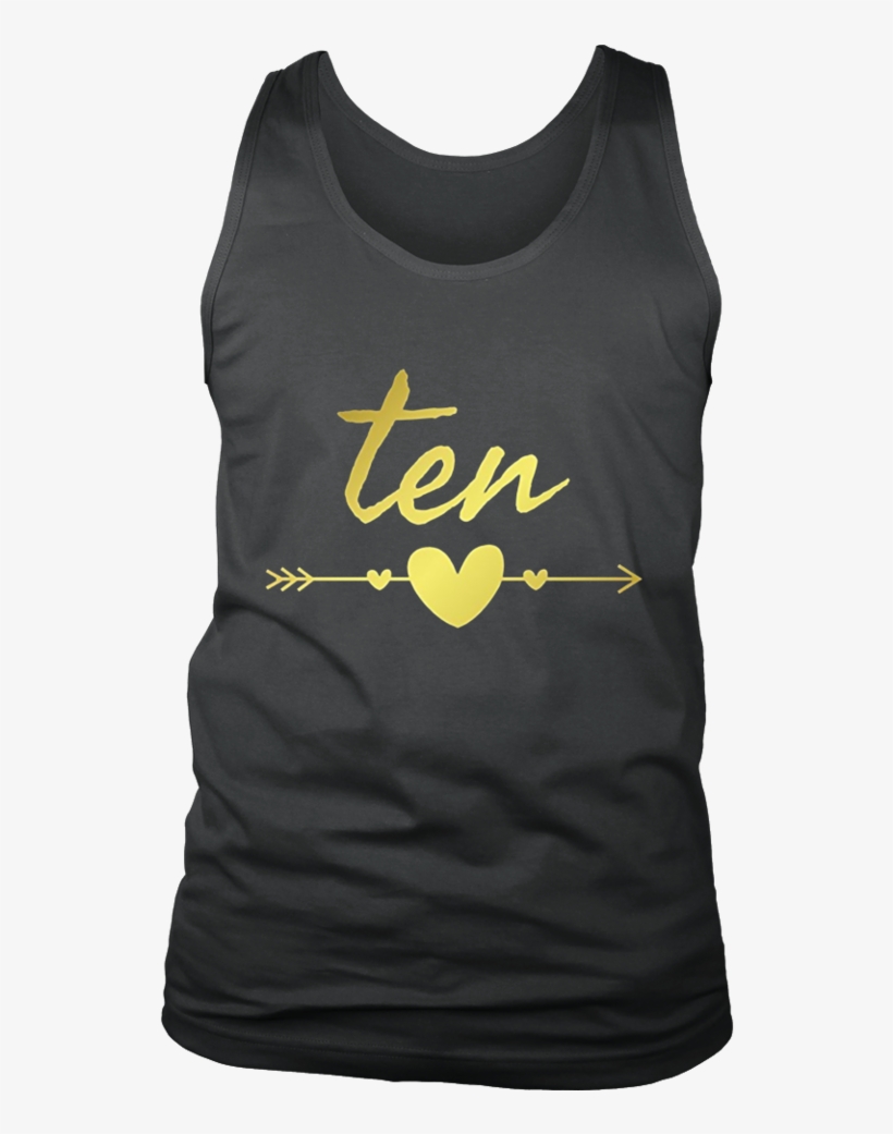 Girls 10th Birthday Shirt, Gold Arrow Design - Love Science T Shirt, transparent png download
