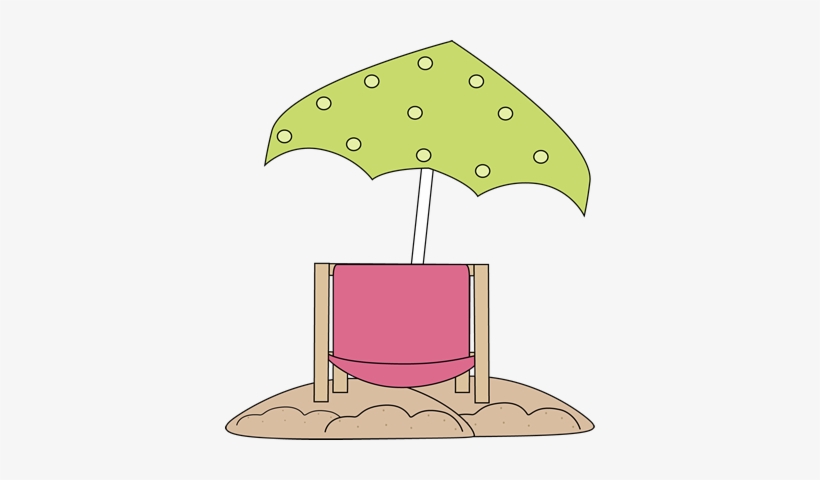 Beach Chair Under Beach Umbrella Clip Art Beach Chair - Simple Beach Chair Clip Art, transparent png download