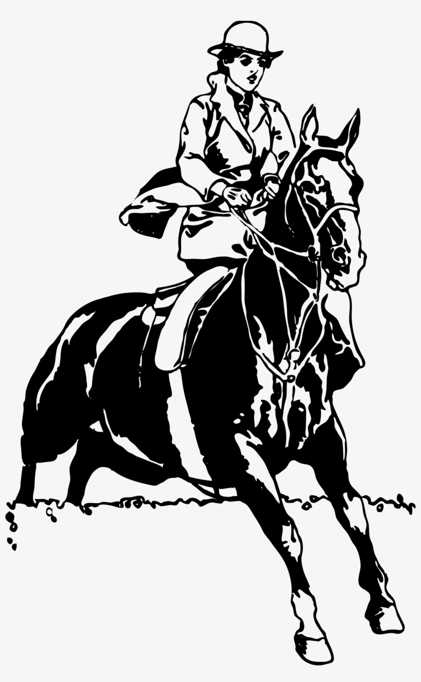 Obstacle Race - Lady Ride Horse Vector, transparent png download