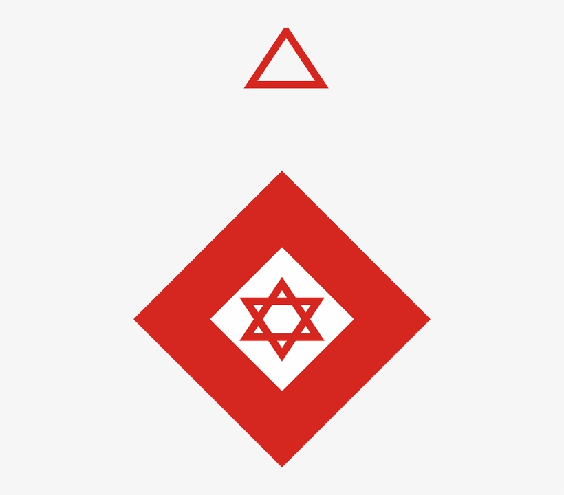 Red, David, Star, Crystal, Rhombus - Memorial Cemetery, transparent png download