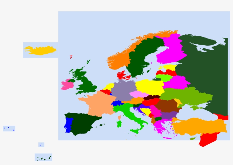 Europe World Map Blank Map Historical Maps - Tunisia Italy Map, transparent png download