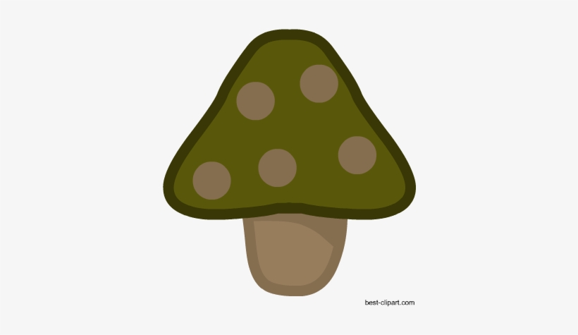 Free Green Mushroom Clip Art - Mushroom, transparent png download