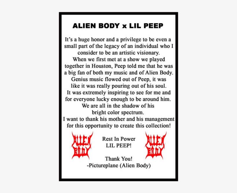 Alien Body Lil Peep, transparent png download