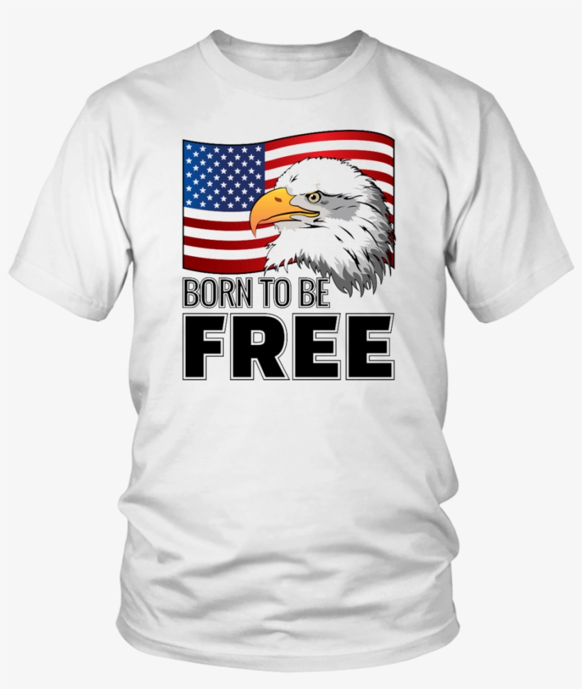 Usa Flag Bald Eagle Born To Be Free T-shirt - I M With Kap Jersey, transparent png download