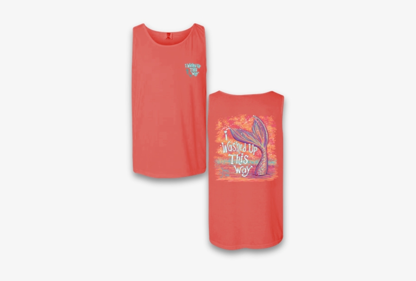 Sassy Frass Mermaid I Washed Up This Way Comfort Colors - Active Tank, transparent png download