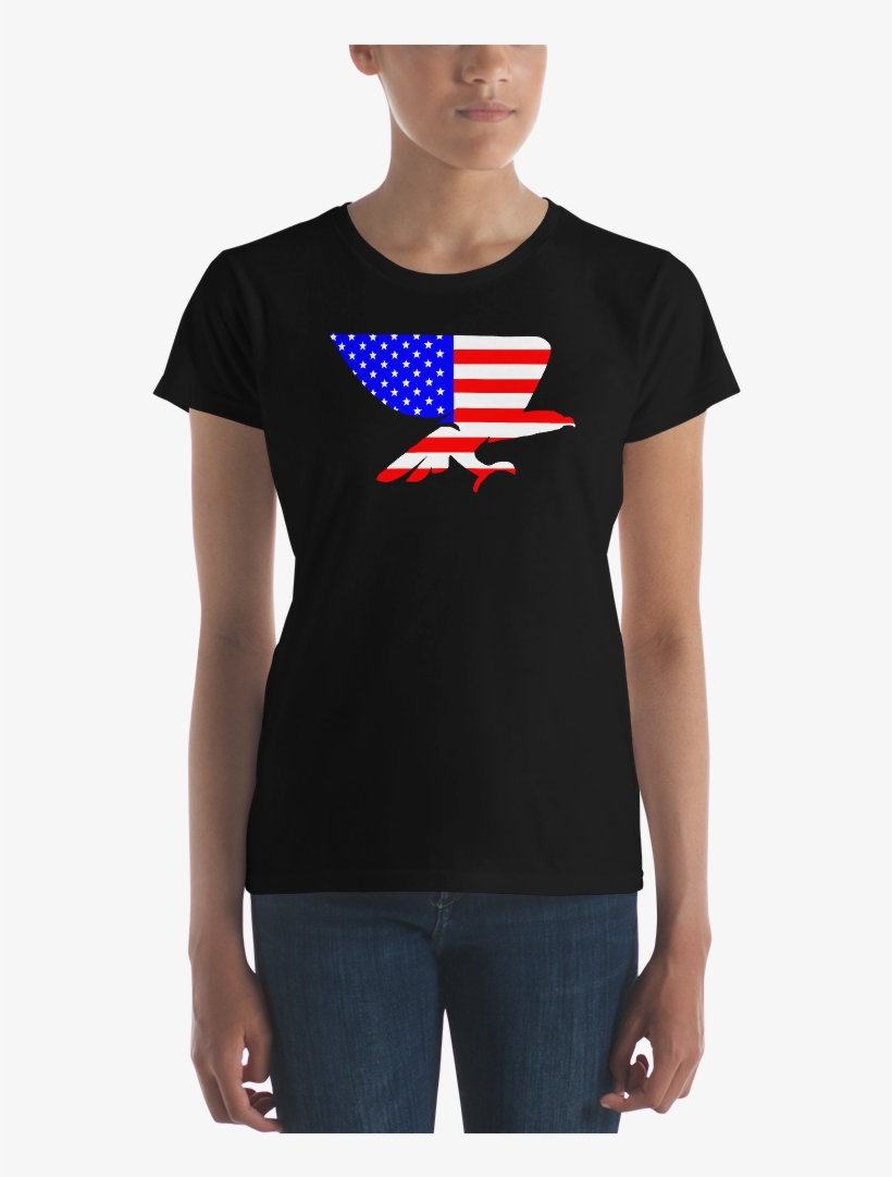 American Flag Eagle Women's T-shirt - Shirt, transparent png download
