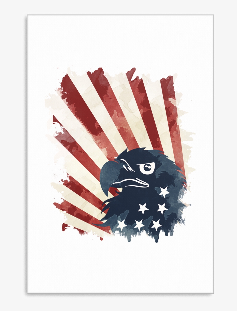Eagle Stars And Stripes Patriot Usa American Flag Canvas - Flag Of The United States, transparent png download