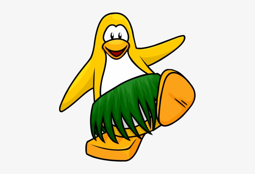 Costume Trunk Grass Skirt - Club Penguin Grass Skirt Id, transparent png download