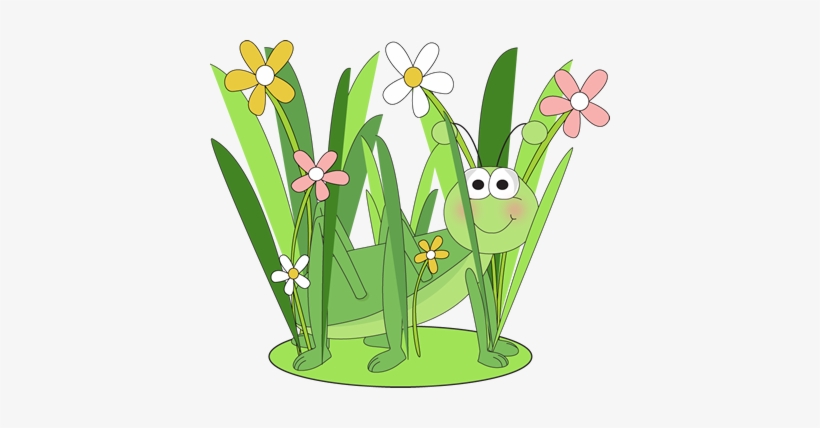 Rock Clipart Grass Patch - Grasshopper In Grass Clipart, transparent png download
