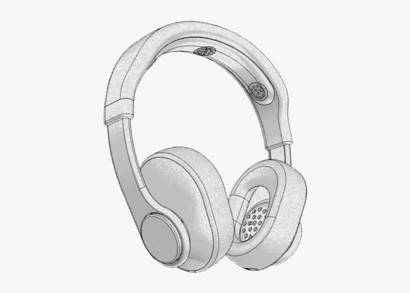 Headphone Illustration Grey - Headphones, transparent png download