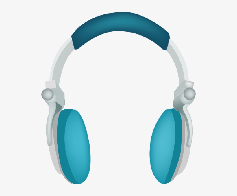 Blue Headphones Clip Art At Clker - Colored Headphones Clip Art, transparent png download