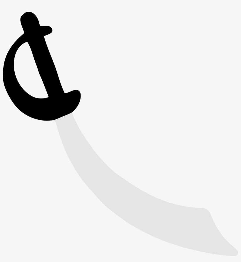 A Pirate's Cutlass Jpg Freeuse Library - Clip Art Pirate Sword, transparent png download