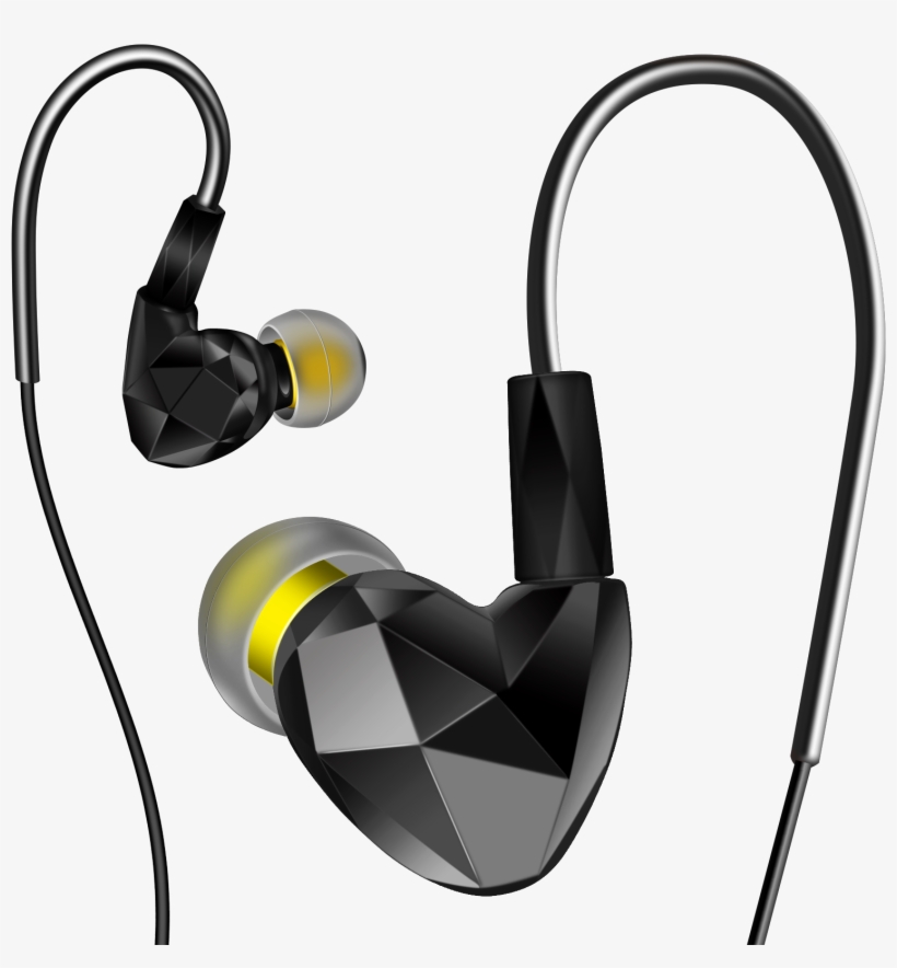 Vots Dq100 In Ear Earphones Double Unit Hifi Headphones - Ear Phones Png, transparent png download