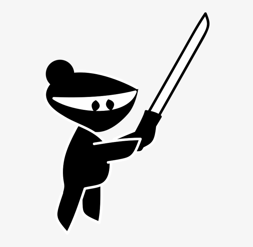 Katana Clipart Animated - Ninja Clip Art, transparent png download