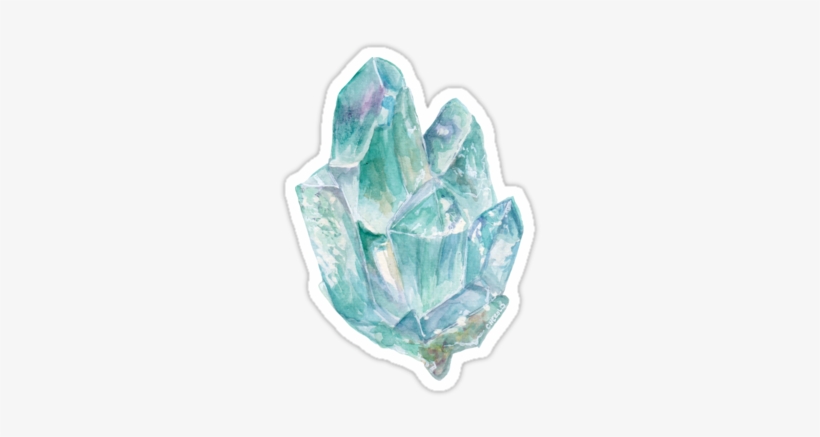 Watercolor And White Illustration Of A Raw Aquamarine - Television Show, transparent png download