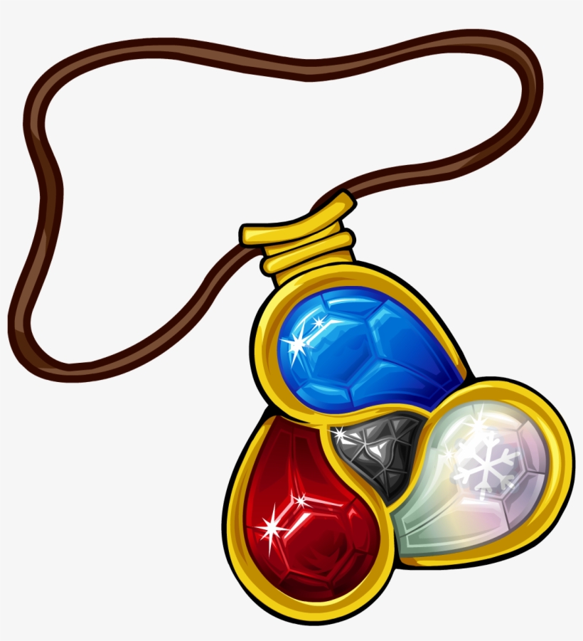 Amulet All Gems - Club Penguin Ninja Amulet, transparent png download
