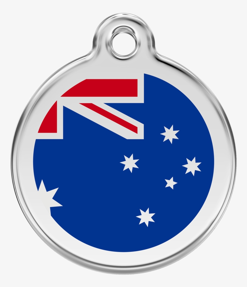 Red Dingo Stainless Steel & Enamel Australian Flag - Red Dingo Australian Flag Dog Tag / Cat Tag, transparent png download