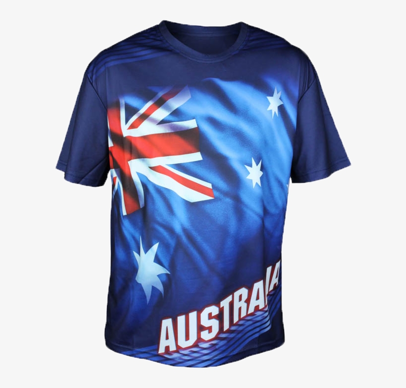 Australia Flag Sublimation T-shirt - Cricket Jersey, transparent png download