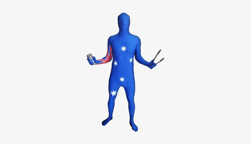 Aussie Flag Morphsuit - Australia Day Dress Up Ideas, transparent png download