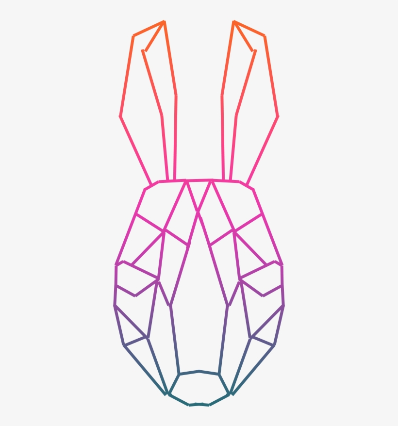 Geo Rabbit Logo Curious Coco - Drawing, transparent png download