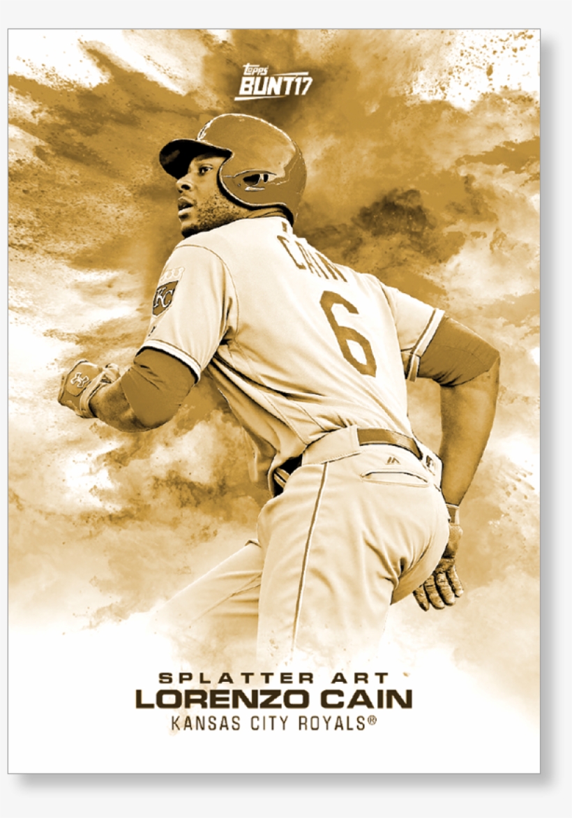 Lorenzo Cain 2017 Topps Bunt Baseball Splatter Art - Lorenzo Cain, transparent png download
