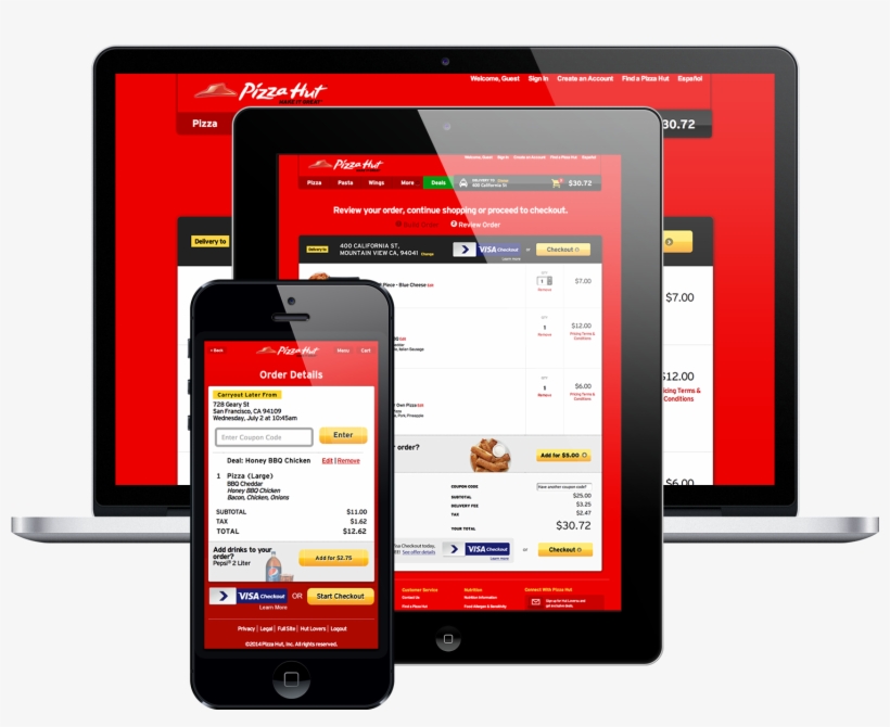 1-pizzahut - E-commerce Payment System, transparent png download