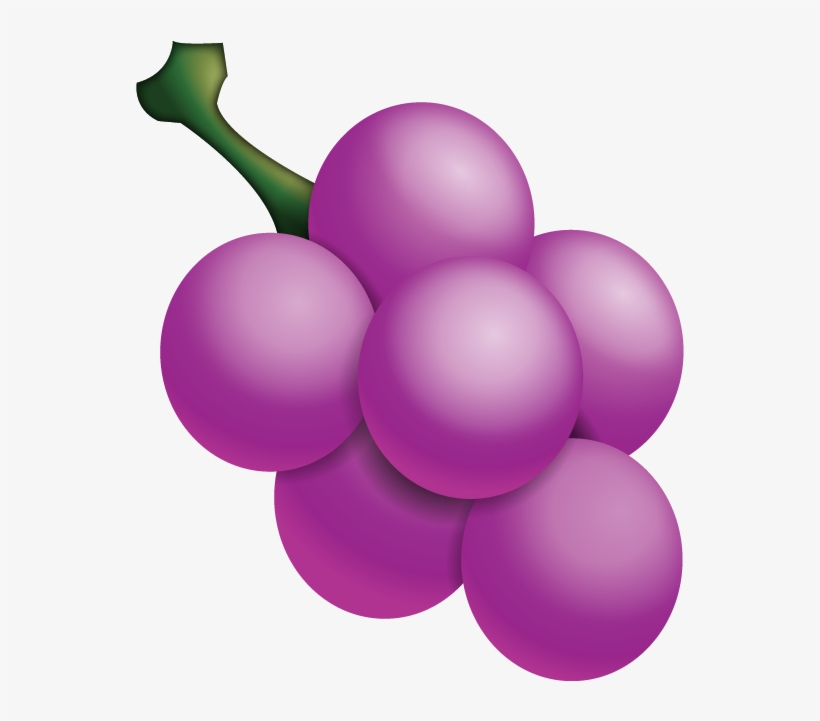 Grape Clipart Purple Color - Grape Emoji Png, transparent png download