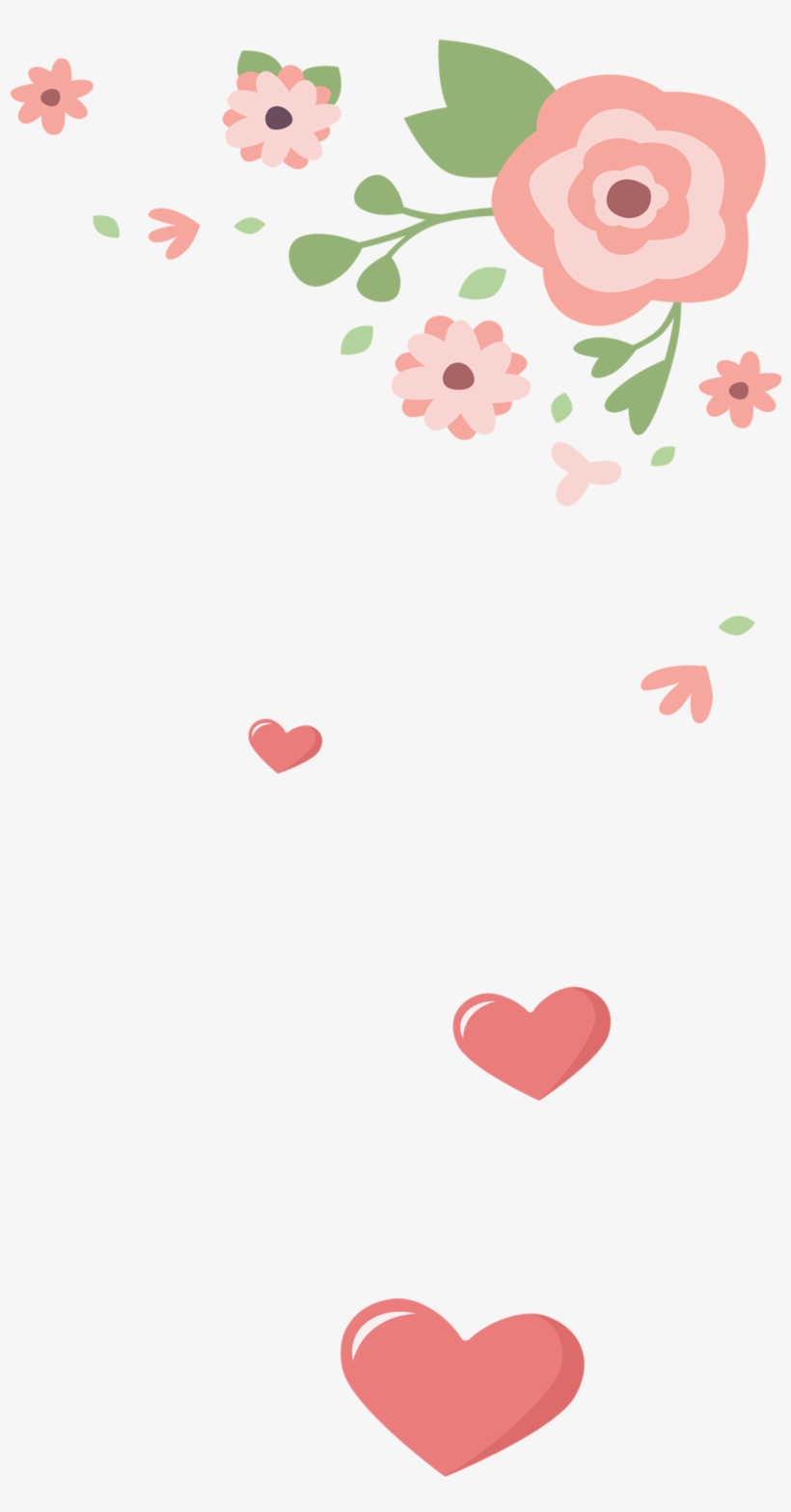 Dibujos Animados Hechos A Mano Con Flores Rosas Decorativas - Cartoon, transparent png download