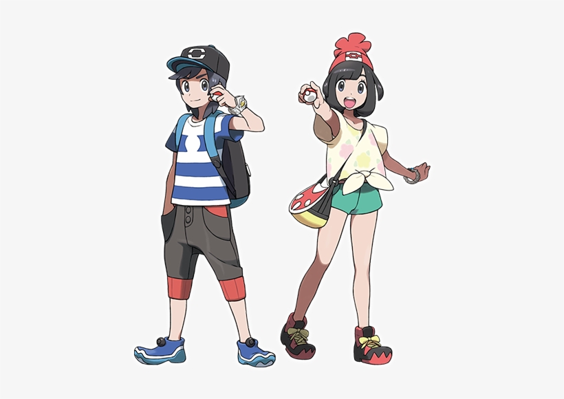 Hero And Heroine , - Pokemon Sun Moon Character, transparent png download