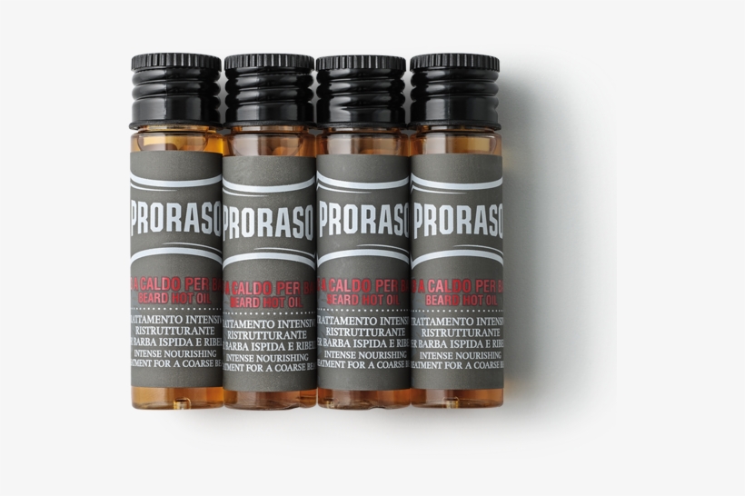 English - Proraso Hot Oil Beard Treatment, 4 Count, transparent png download