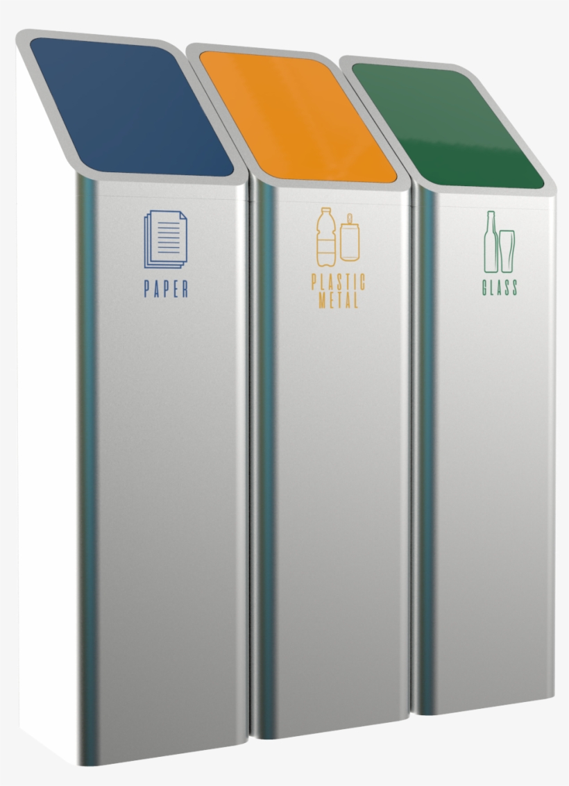 Stainless Steel Recycling Bins - Bucharest, transparent png download