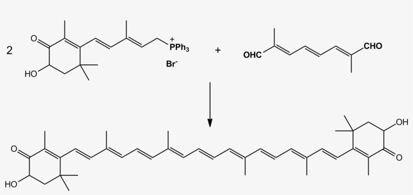 Synthesis Of Astaxanthin By Wittig Reaction - Astaxanthin Antioxidant Reaction, transparent png download