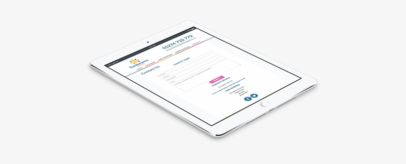 Sunbeams Responsive Website On An Ipad - Android, transparent png download