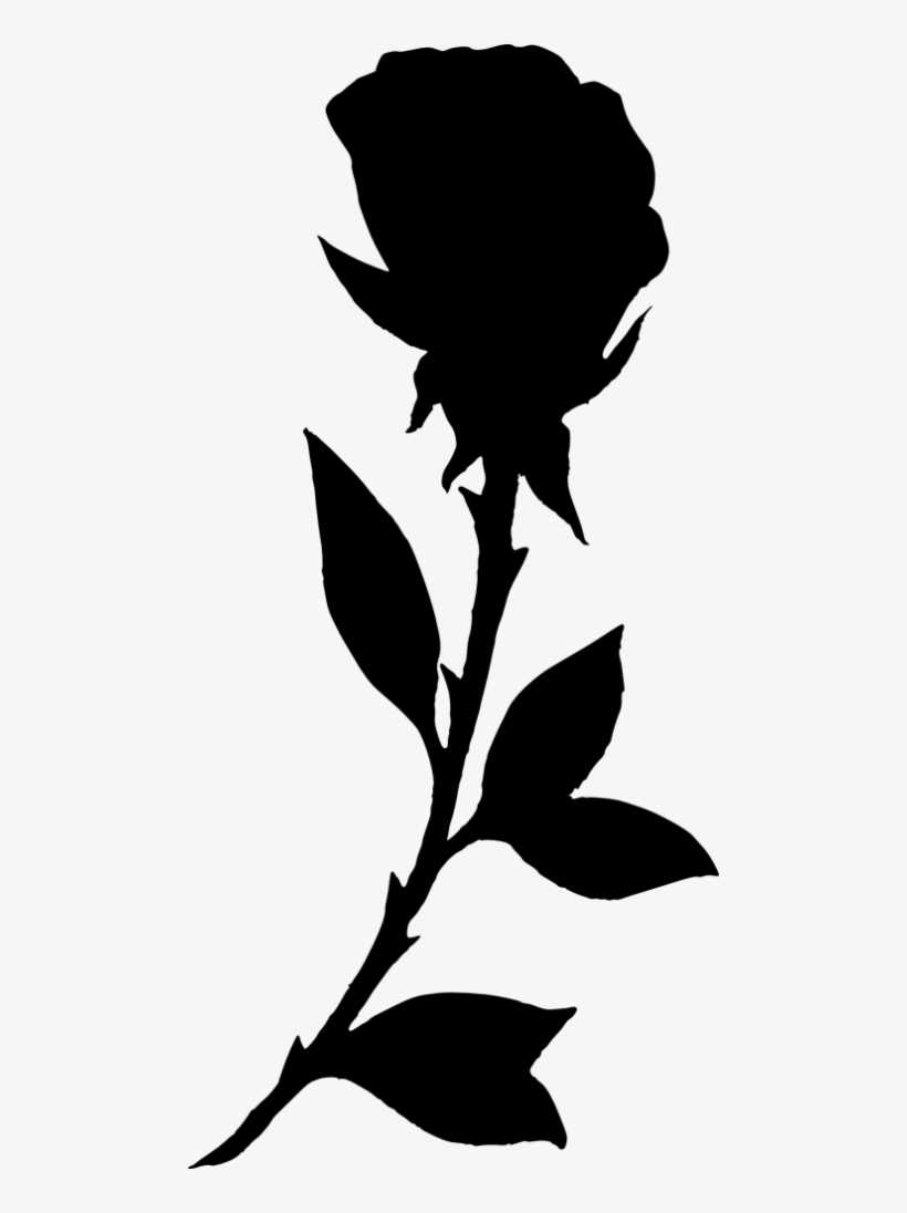 Free Png Rose Silhouette Png Images Transparent - Rose Silhouette Png, transparent png download