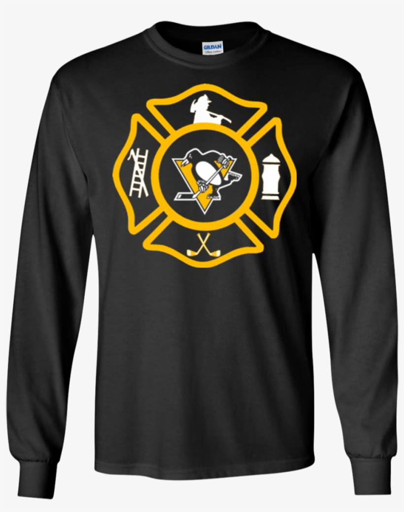 Pittsburgh Penguins Firefighter Maltese Cross Hoodies - Make A Maltese Cross Out, transparent png download