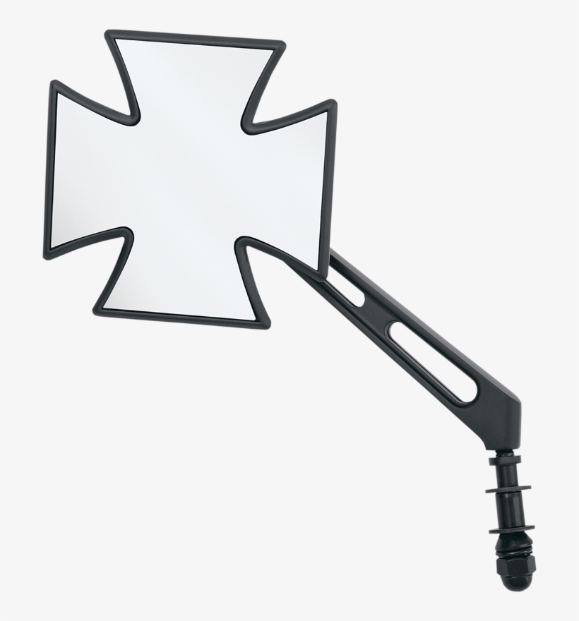 Drag Specialties Black Maltese Cross Universal Mirrors - Bicycle, transparent png download