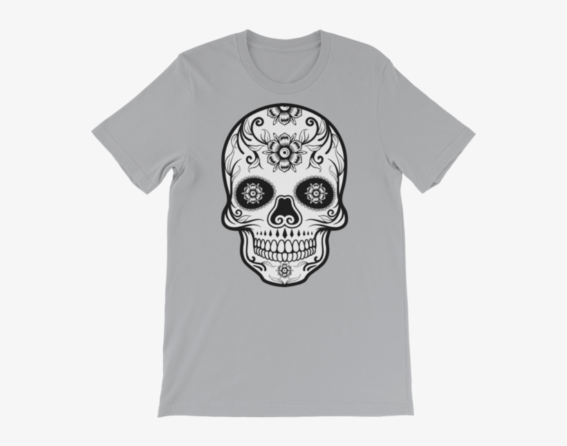 Dia De Los Muertos White Skull Graphic T-shirt - Череп Вектор, transparent png download