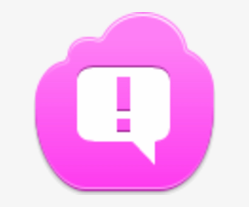 Message Attention Icon - Attention Pink, transparent png download